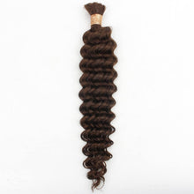 Load image into Gallery viewer, Medium Brown Deep Wave Bulk Human Hair Extensions